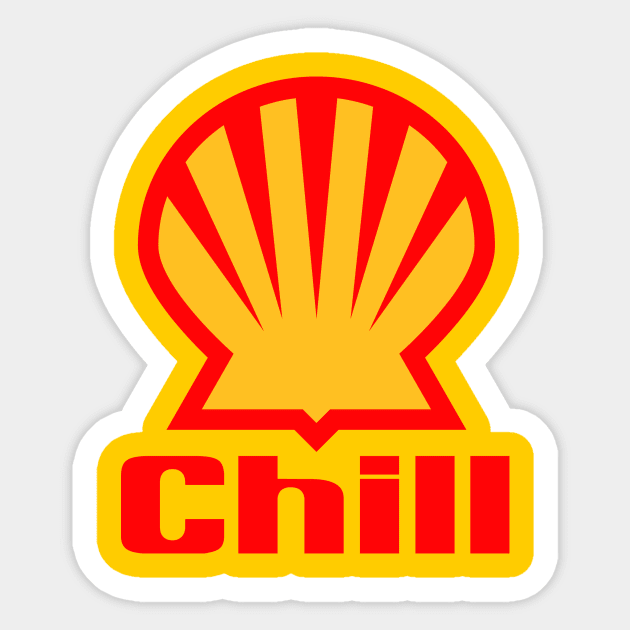 Chill Sticker by Sharkshock